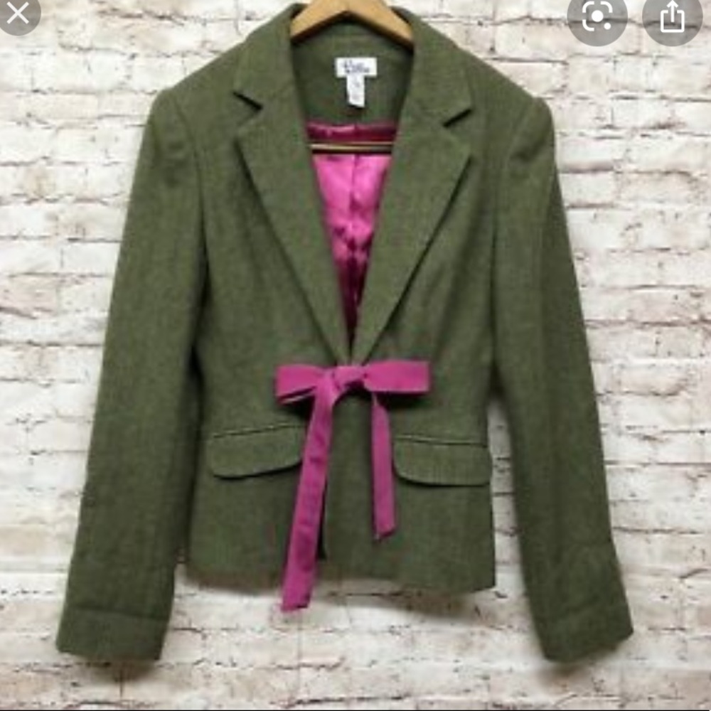 Lilly Pulitzer Vintage Green Pink Blazer